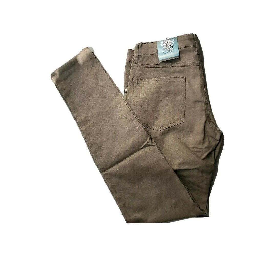 Hybrid & Company Khaki Cotton Skinny Jeggings 7 - Picture 3 of 9